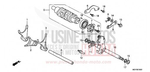 GEARSHIFT DRUM VFR800XD de 2013